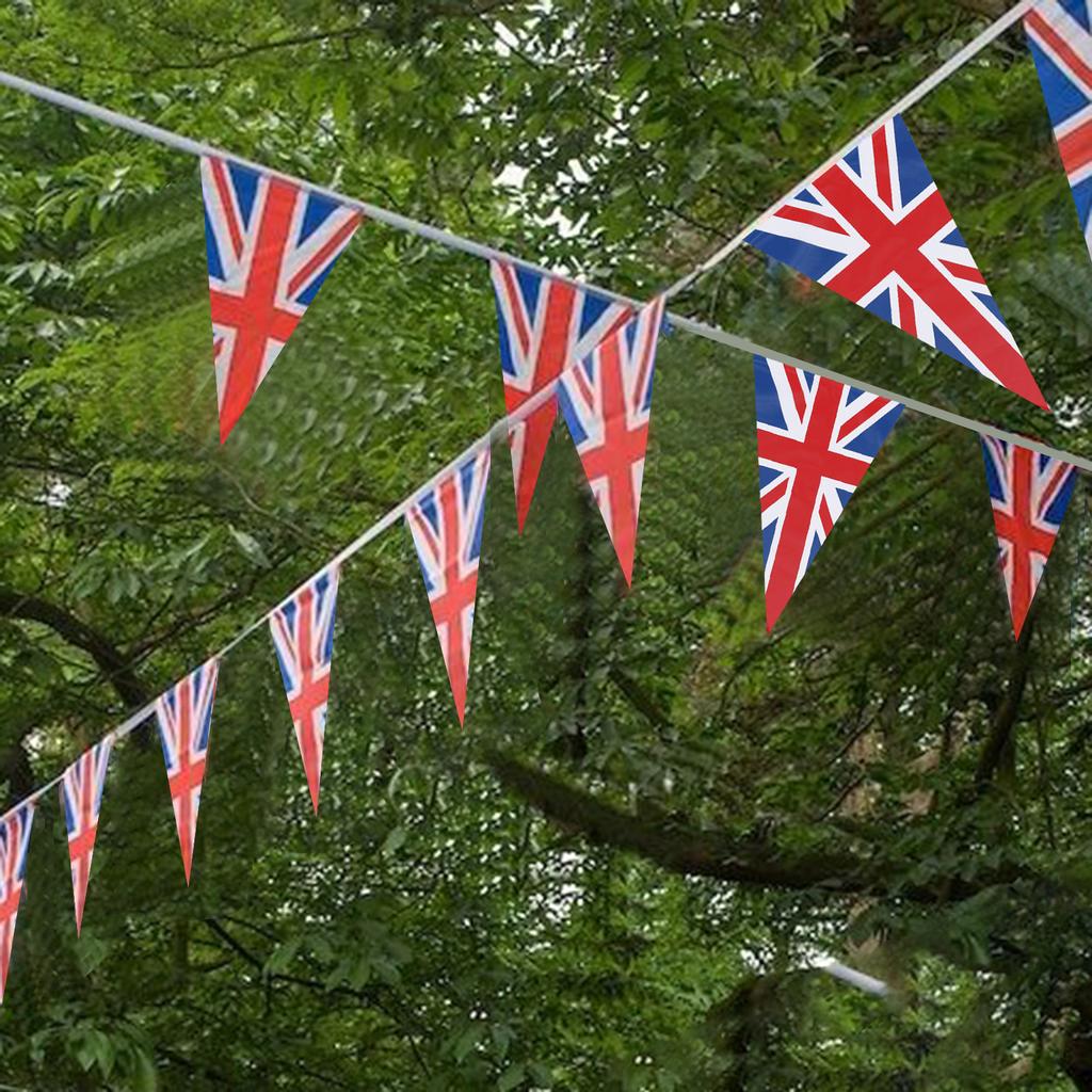 Union Bunting Flag Union Triangular with 30 Flags 33ft British Street Party Decorations