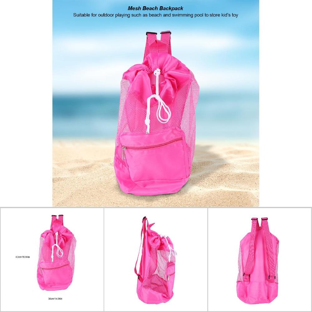 Large Mesh Beach Storage Bag Washable Material Shell Toy Bag Outdoor Beach