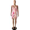 Y1650 Sexy Backless Sleeveless Suspender Dress for Women