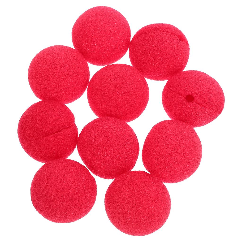10 Stück Schwammball Clownsnasen Halloween Party Falsche Nasen Cosplay Requisite Rote Ballnasen Clown Kostüm Requisiten