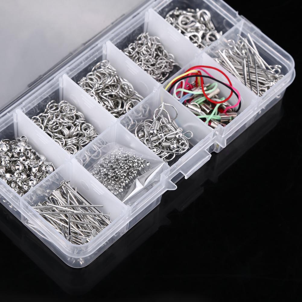 Jewelry Making Kits Set Head Pins Chain Beads Craft Accessories With Box