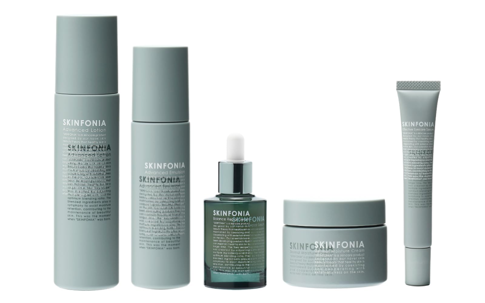 

SKINFONIA набор красоты для глаз и лица Balance Repair Serum Advanced Lotion Advanced Emulsion Effective Eye Care Serum Dermal Moisture Cream [Уход за кожей, 5 предметов]