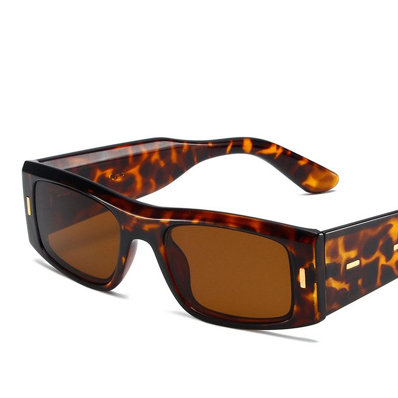 Vintage malé čtvercové sluneční brýle pro ženy Muži Módní Punk Široké nohy Retro rám s tlustým okrajem Luxusní mužské sluneční brýle Stínidla UV400 Brýle