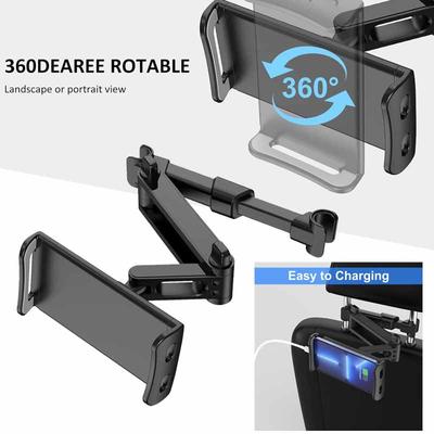 Support universel pour appuie-tête de siège arrière de voiture, support de voiture pour iPad Air 4-11 pouces, rotation à 360°, mini tablette PC, support de téléphone de voiture