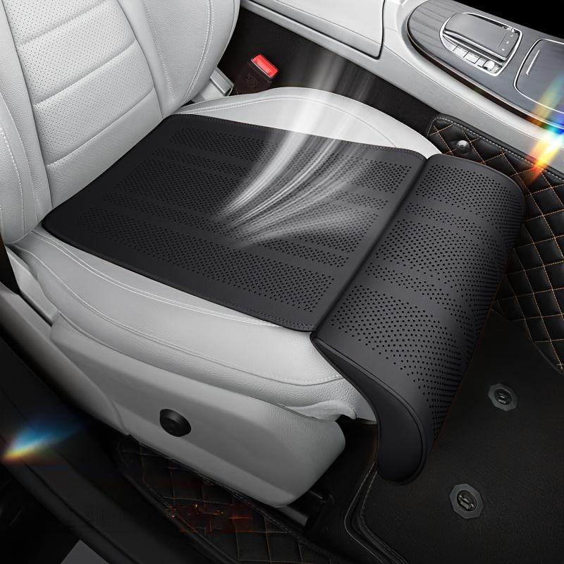 Cuscino per Sedile Auto con Poggiapiedi Esteso, Supporto per Gambe Guidatore e Passeggero, Coprisedile Auto Universale, Coprisedile Auto Traspirante Antiscivolo in Pelle PU