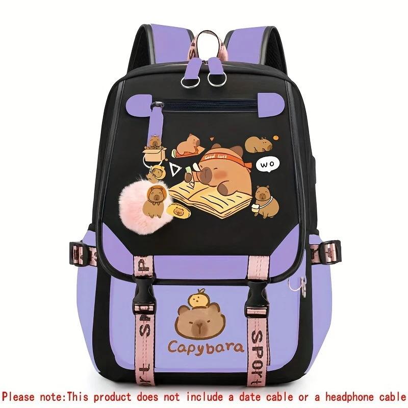 3-teiliges Schulrucksack-Set für Schüler Große Kapazität Oxford-Stoff Schultasche mit Schultergurt und Federmäppchen