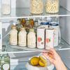Rotating Refrigerator Organizer Rectangular Turntable Rotating Drink Organizer Tray for Kitchen Countertop Cabinet Pantry Fridge Storage