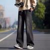 American high street jeans men's spring and autumn trendy brand old retro loose straight casual overalls