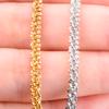Glitter Chain Necklace Stainless Steel Jewelry Accessories for Women Men Silver/Gold Plated Choker on the Neck Collar DIY