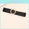 Women Faux Leather Belt With Alloy Round Buckle And Adjustable Fit For Casual Wear
