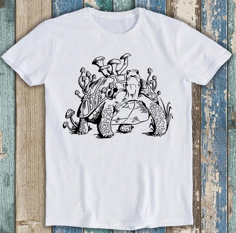 

Tortoise Mushrooms Nature Mycology Best Seller Funny Gift Tee T Shirt M1580 S
