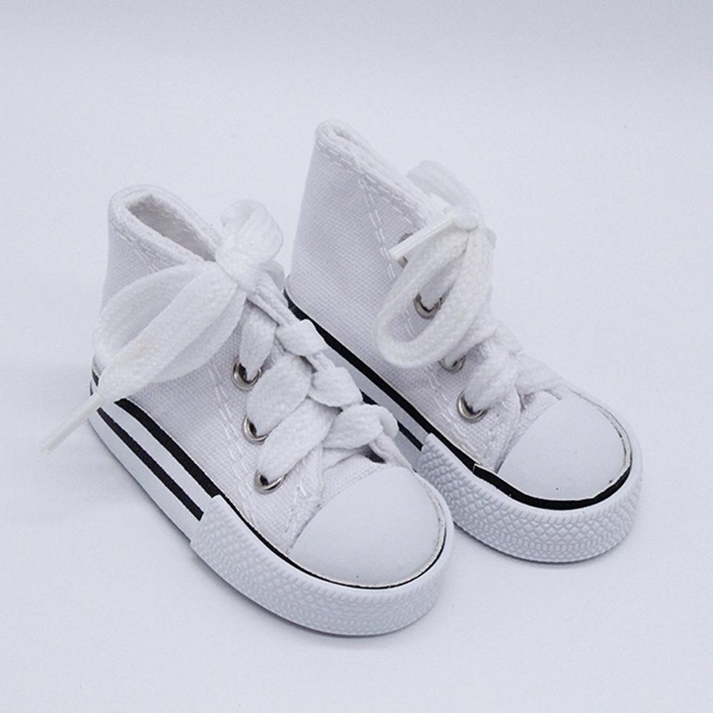 7.5cm Canvas Shoes for 13 BJD Dolls Fashion Mini Casual Shoes DIY Handmade 60cm Doll Accessories 1 Pair