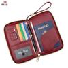 RFID Passport Holder PU Leather Travel Wallet Card Holder Zipper Organizer Wristlet Travel Document Wallet