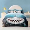 3D Printing Blue Ocean Bedding Set Shark Boy Duvet Cover With Pillowcase for Kids Teens Adults Bedroom Decor