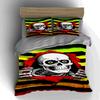 Skull with stripes Bedding Duvet cover sets Duvet covers Pillowcases gifts (1 * Duvet Cover 2 * Pillowcases, without duvet insert)