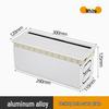 Dustproof Aluminum Cable Management Box: Flip-Top Desk Wire Cover Plate with Brush