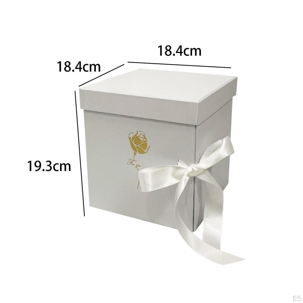 Empty Flower Gift Box Chocolate Sweet Container Elegant Floral Packaging Fillable for