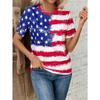 American Flag 3D Print T-Shirts Women's Summer Streetwear Round Neck Short Sleeve T Shirt  Female Clothing