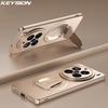 KEYSION Magnetic Phone Case for VIVO X200 Pro 5G X200 FE Metal Paint Upright Kickstand Shockproof Back Cover for VIVO X100 Pro