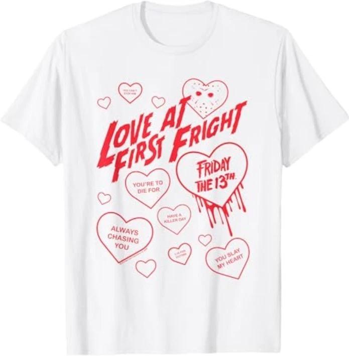 Friday The 13th Love at First Fright Valentine s Day Hearts T-Shirt M