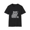 Cat Kawaii Cute Anime Black Tee Cartoon Japanese Graphic T-Shirt
