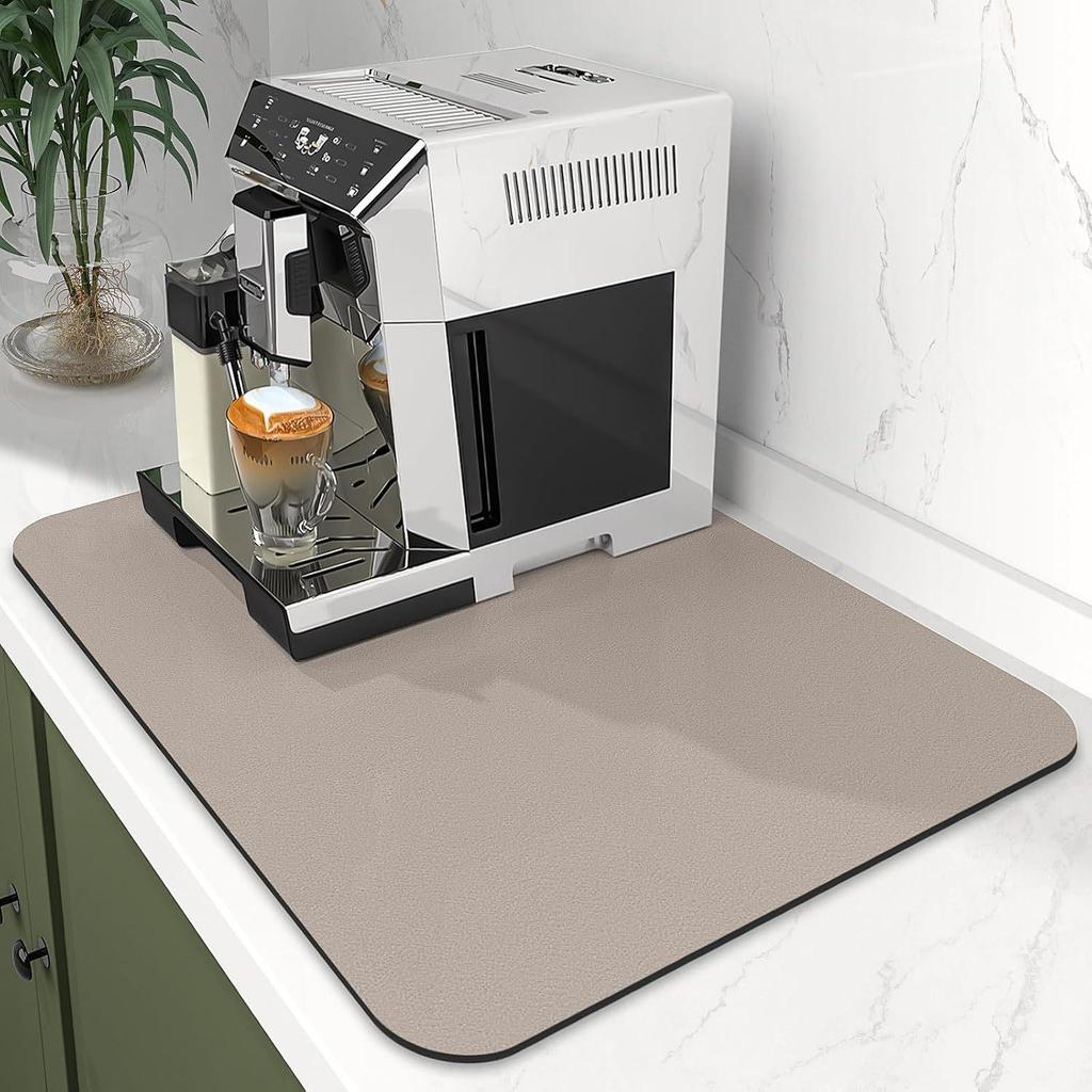 Solid Color Diatomaceous Earth Quick-Dry Kitchen Drain Mat & Heat-Insulating Coaster