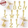 Gold Series Copper 26 Letters Simple And Fashionable Pendant Charms Beads Fit Original Bracelets Diy Jewelry Gift