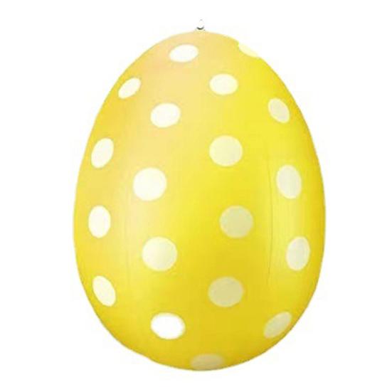 Easter Inflatable Egg Large Dot Print Hanging Colorful Egg Ornament Holiday Yard Garden Lawn Porch Party Outdoor Decoration Egg