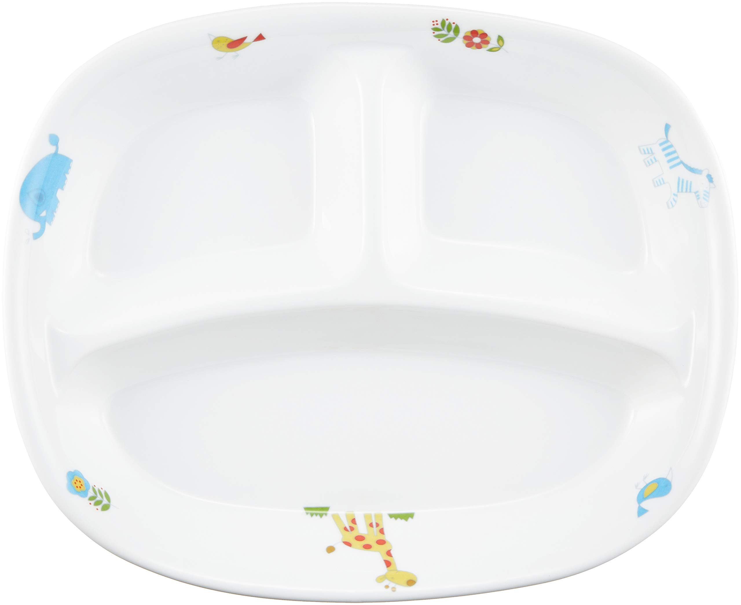 

[Official] OGISO Children s and Baby Tableware Safari Deep Compartment Plate (Dishwasher and Microwave Safe)