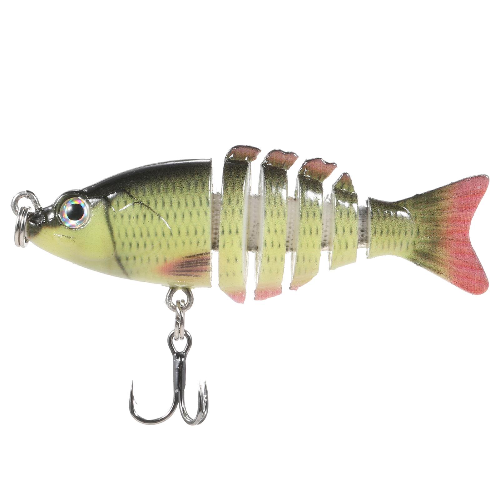 

5 шт., мульти шарнирная приманка для плавания, 6 см, 4,7 г, 6 сегментов, реалистичная искусственная мини-жесткая приманка для плавания, воблер Color 4