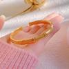 Gold-Plated Bamboo Joint Open Bangle – Versatile New Chinese Style Women’s Fashion Bracelet