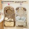 Playful Cartoon Hanging Bag Waterproof Wall Mounted Storage for Underwear Socks Multi Purpose Visible Organizer