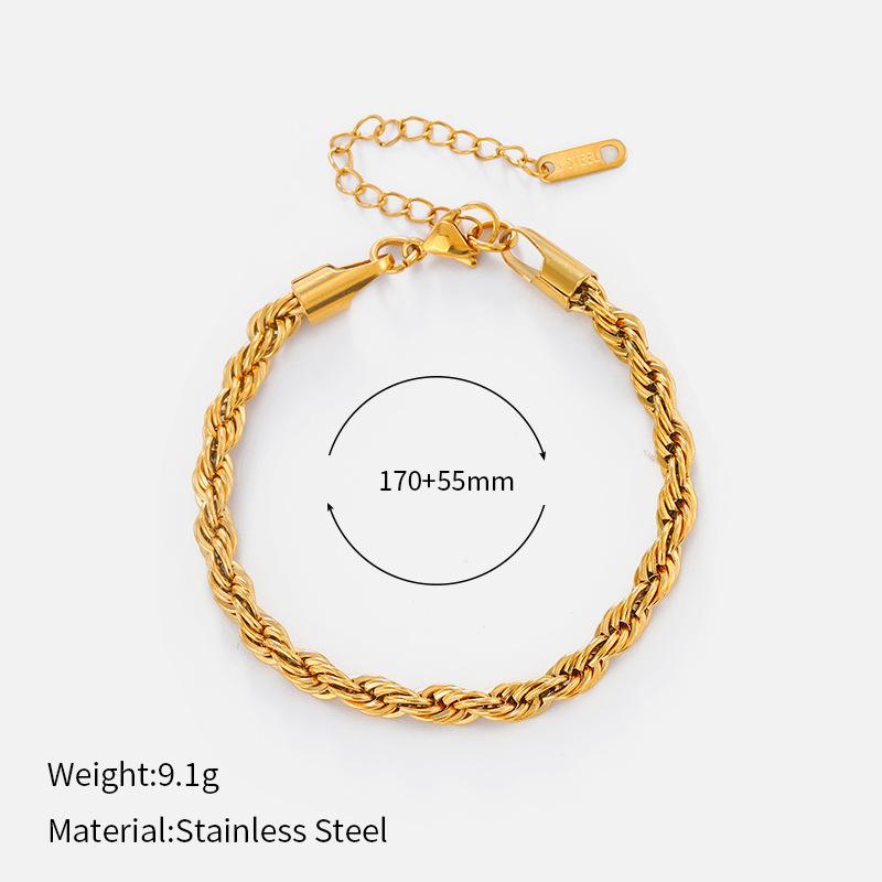 Titanium steel bracelet cold wind Cuban chain flat snake chain stainless steel jewelry women's light luxury high-end accessories