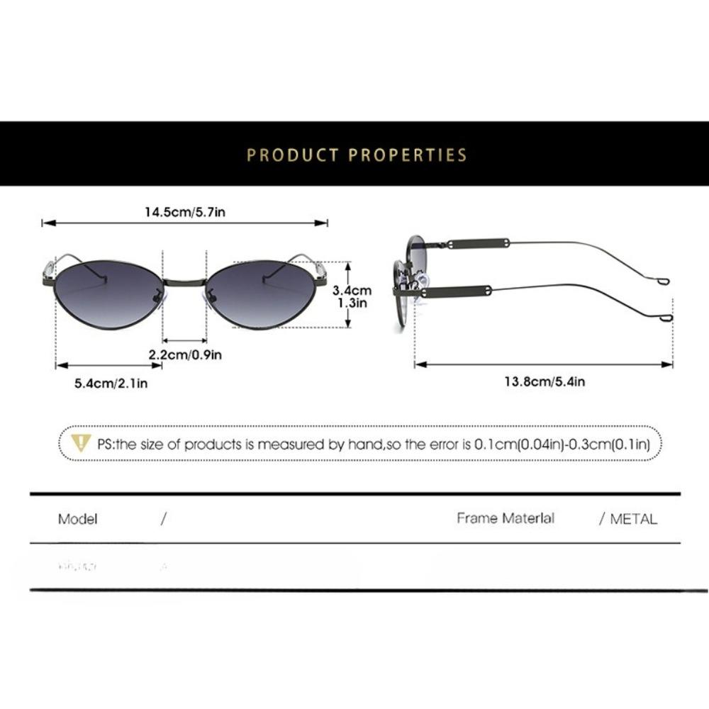 New Vintage Oval Frame Sunglasses Women Luxury Metal Frame Sunscreen Eyeglasses Fashion Outdoor UV400 Sunglasses Men's Goggles