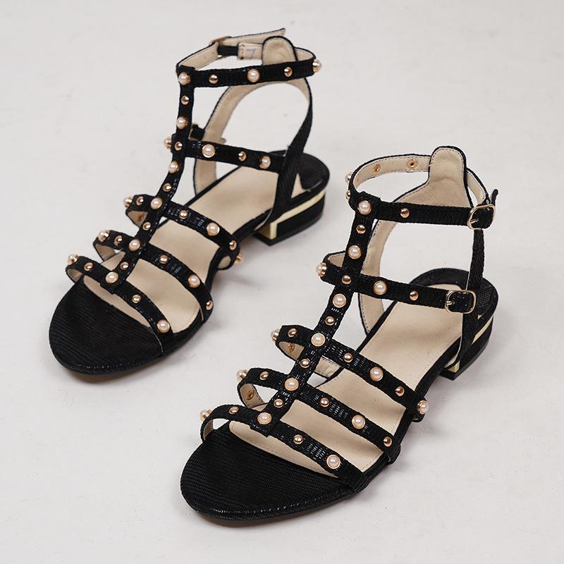 

Босоножки с открытым носком на низком каблуке Willow женские, горячо продаваемые, новые женские летние универсальные на одной пуговице, на толстом каблуке, на плоской подошве, женские туфли на плоской подошве 41 чёрный