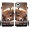 Handmade PU Leather Flip Case for Samsung A22 5G/A22s 5G (SM-A226B/A226L)- Anti-Slip Shockproof Cover with Wrist Strap & Heart/Rose Cat Designs