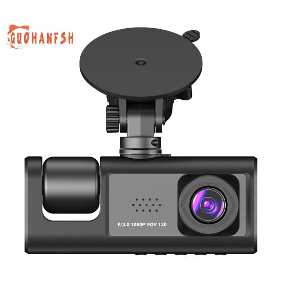 

Автомобильный видеорегистратор ночного видения 1080P с тройным объективом и циклической записью, парковочный монитор, автомобильный видеорегистратор, передний и задний видеорегистратор, автозапчасти чёрный