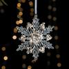 Cross-border Christmas Decorations Sequins Acrylic Pendant Transparent Snow Pendant Christmas Tree Scene Layout Props