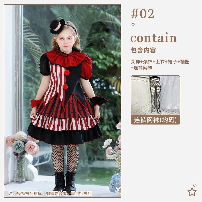 Halloween Children's Costumes Clown Costumes Circus Party Funny Costumes Carnival Costumes Girls Dresses