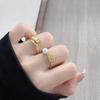 Retro Exquisite Niche Design Sense Ye Yun Bead Ring Women'S Light Luxury High-End Sense Index Finger Ring Accessories