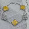 New Shiny Four-leaf Clover Bracelet Five-flower Fashion Sense Hand Jewelry Simple Jewelry