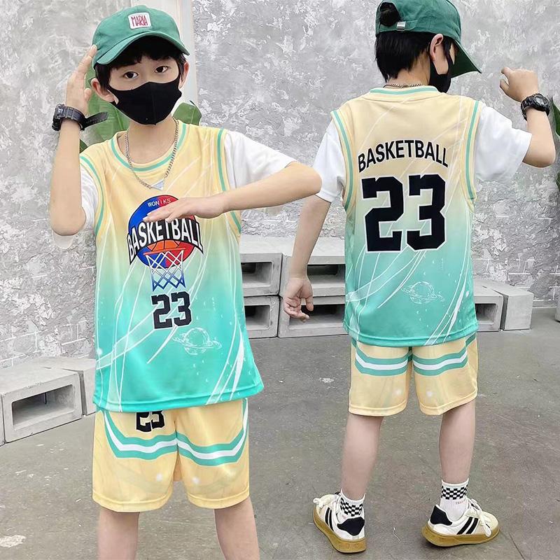Children's Summer Fashion T-Shirts for Boys and Girls - Short Sleeves + Shorts - Casual Sports Set