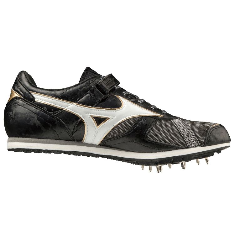 Mizuno Field Geo AJ-C Low Top Professional Running Shoes Unisex sneaker Black White Gold U1GA204152