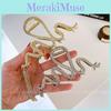 Elegant 2023 Spring Rhinestone Tassel Hair Clip Luxurious Metal Claw Clip For Women