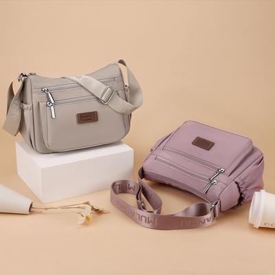 Women's Lightweight Crossbody Bag Multi-Pocket Shoulder Bag Nylon Mother Bag