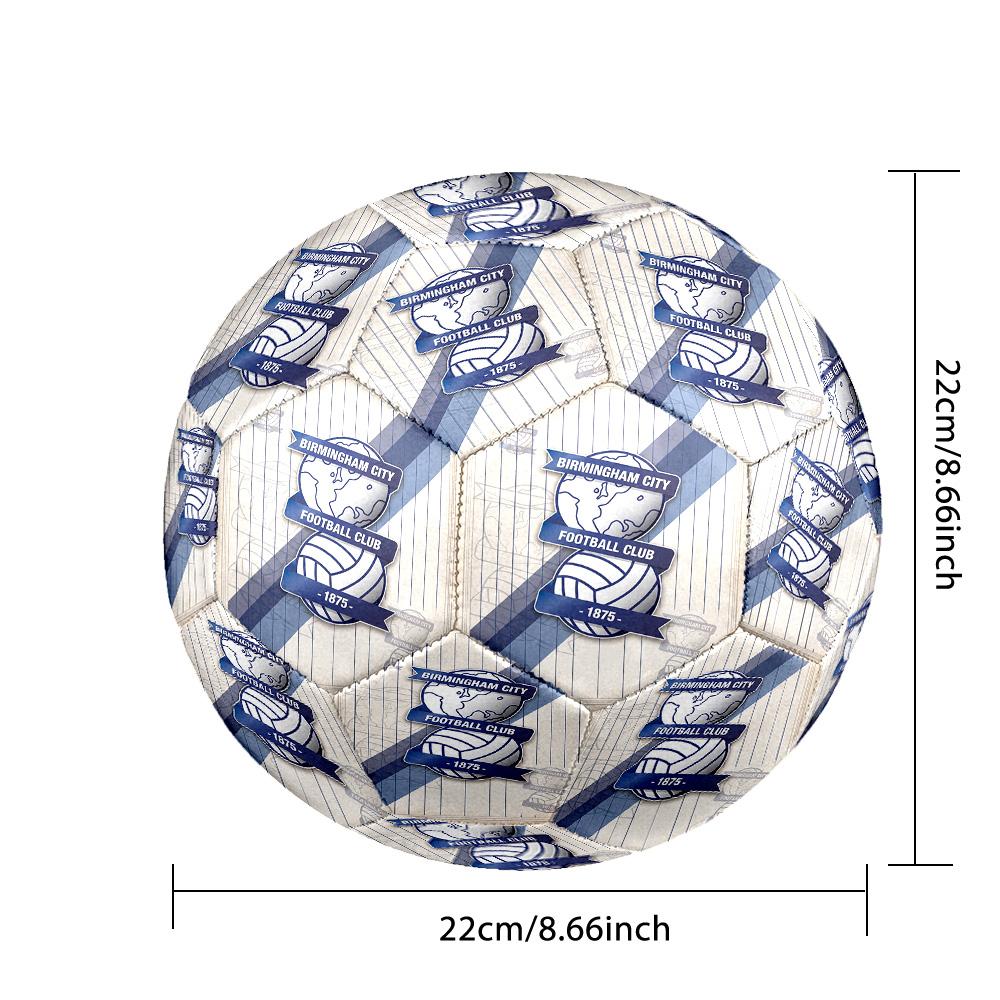 Birmingham City Taglia 5 Pallone da Calcio Alta Elasticità Pallone da Calcio Per Competizione All'aperto Allenamento Quotidiano Gioco