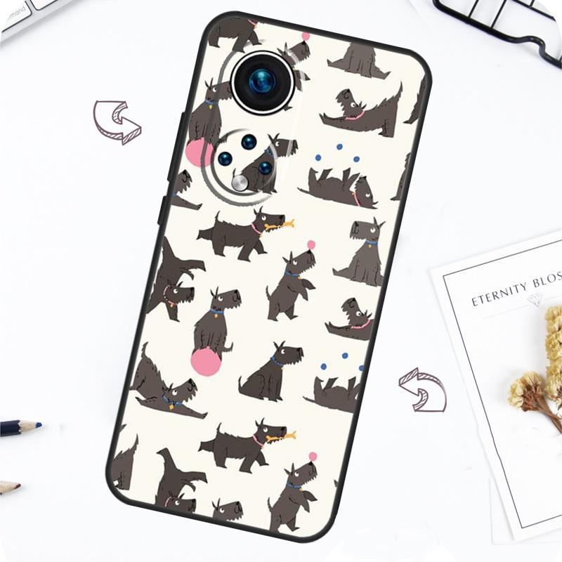 Scottish Terrier Pattern Case For Honor Magic 7 5 6 Pro Honor 200 Pro X9b X9a X8b X8a X8 X9 X9c 50 70 90 Lite Cover