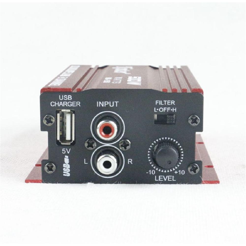 12V 500W Mini Hi-Fi 2 Channel Vehicle Car Stereo Audio Amplifier Amp Subwoofer