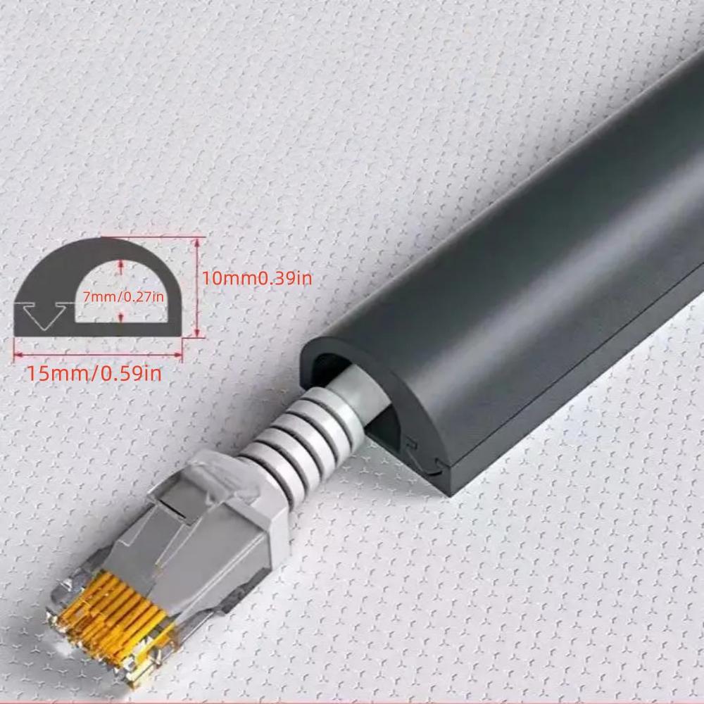 

1pc 2mX1.5cm Cable Hider,Flexible Cable Concealer for Wall Mounted TV, Self-Adhesive Cord Hider 1.5cm&2m чёрный