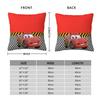 Custom Luxury Lightning McQueen Sport Race Car Cushion Cover 40x40cm Soft Pillow Case for Sofa Square Pillowcase